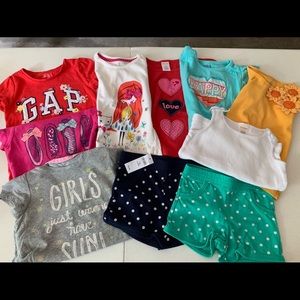 Gymboree & Baby Gap, 8 shirts & 2 shorts, size 4